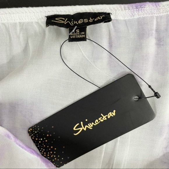 New Shinestar Tie Dye Sleeveless Straight Leg Jumpsuit White Purple Size Small - Picture 13 of 16